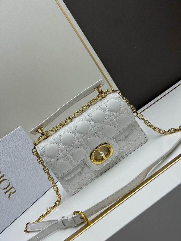 Dior Small Jolie Top Handle Bag White 22*14*8 CM (Next to Original)