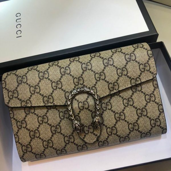 Gucci Dionysus Mini Chain Wallet Black and Ebony 20*13.5*3 CM (Next to Original)