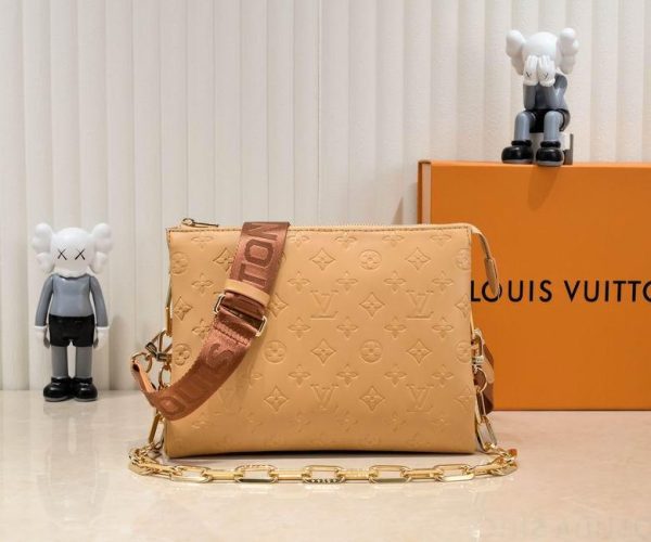 LV Coussin PM Orange with Orange Belt and Golden Hardware 26*20*12 CM (Next to Original)