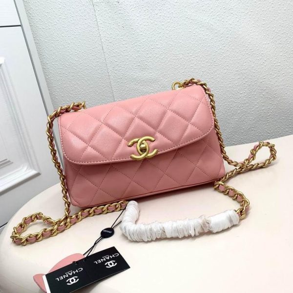 Chanel Rectangular Flap Light Orange with Golden Hardware 23*16*7 CM (Next to Original)