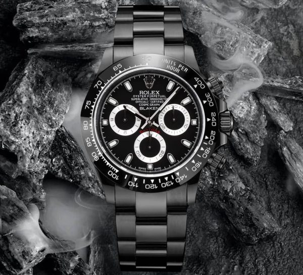 ROLEX Black Daytona 116520 PVD DLC Ceramic Bezel Display Back KingsLife Edition