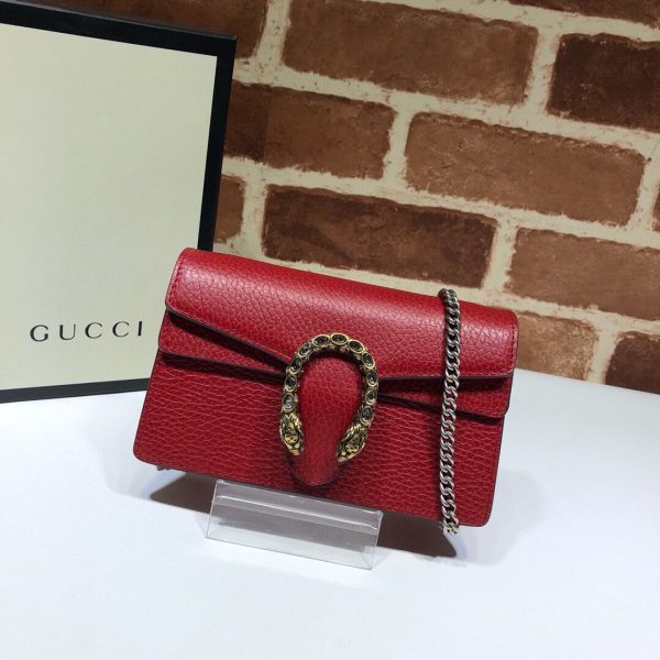 Gucci Dionysus Shoulder Bag Super Mini in Red 16.5*10*4.5 CM (Mirror Quality)