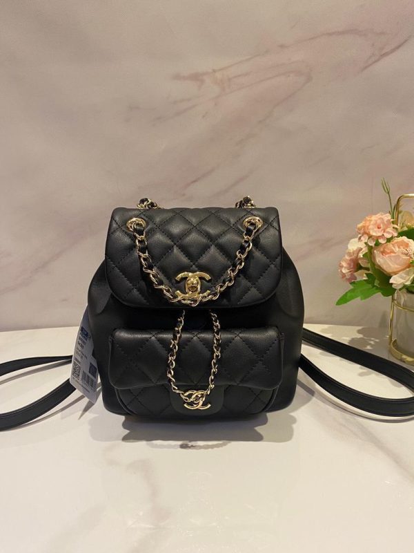 Chanel Duma Backpack in Black 23.5*19.5*13 CM (Mirror Quality)