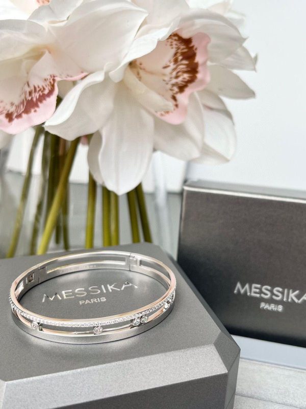 Messika Move Romane White Gold Diamond Bracelet 17 CM