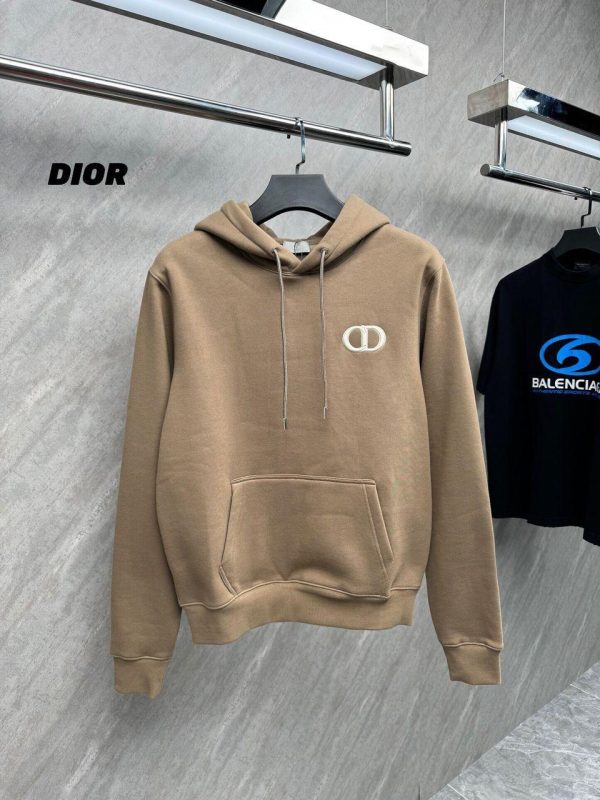 Christian Dior Cd Icon Hooded Sweatshirt in Brown For Men