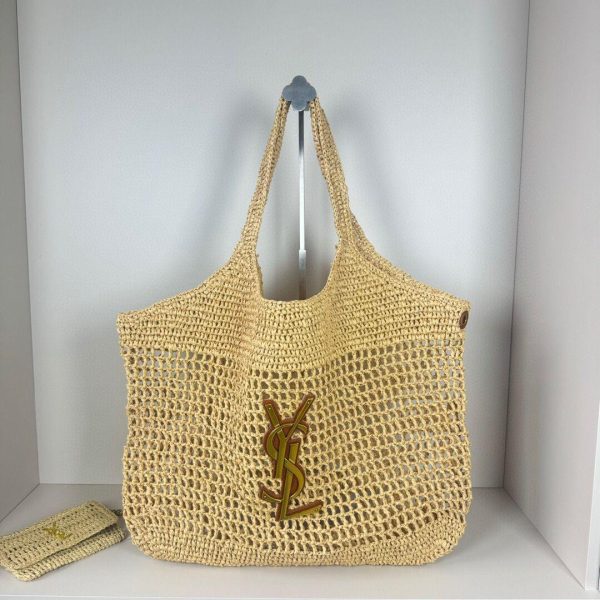 YSL Saint Laurent Icare Tote in Raffia In Beige 61*58*8 CM (Next to Original)